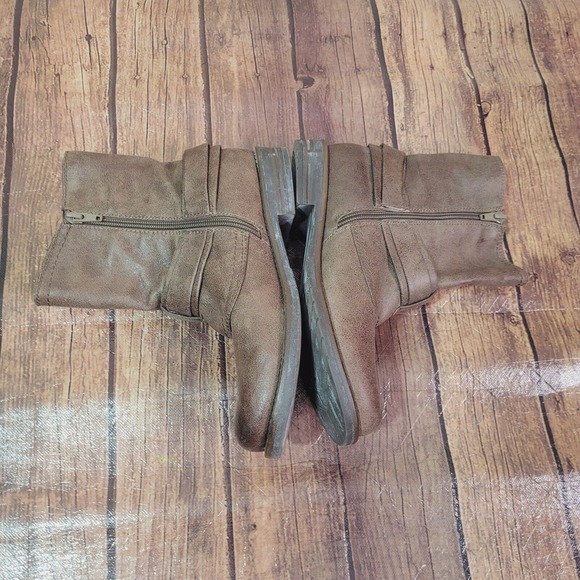 Baretraps Womens Boots Brown 7 M Crosby Bootie 1" Block Heel Round Toe Side Zip - Picture 7 of 10